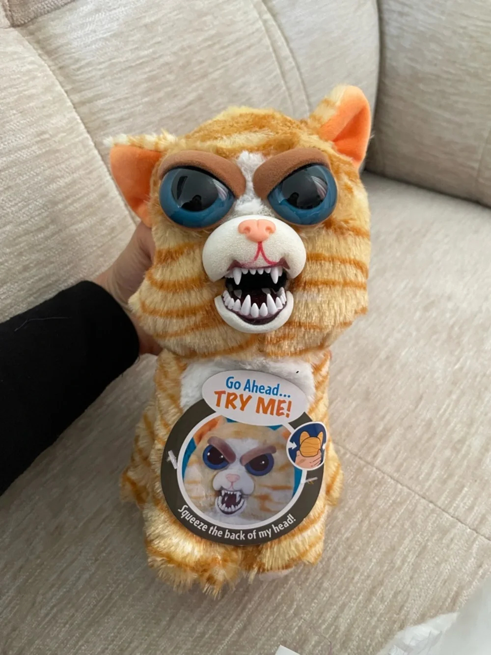 Feisty Pets Trio - Orange Tabby, White/Purple Unicorn, Gray Puppy